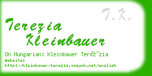 terezia kleinbauer business card